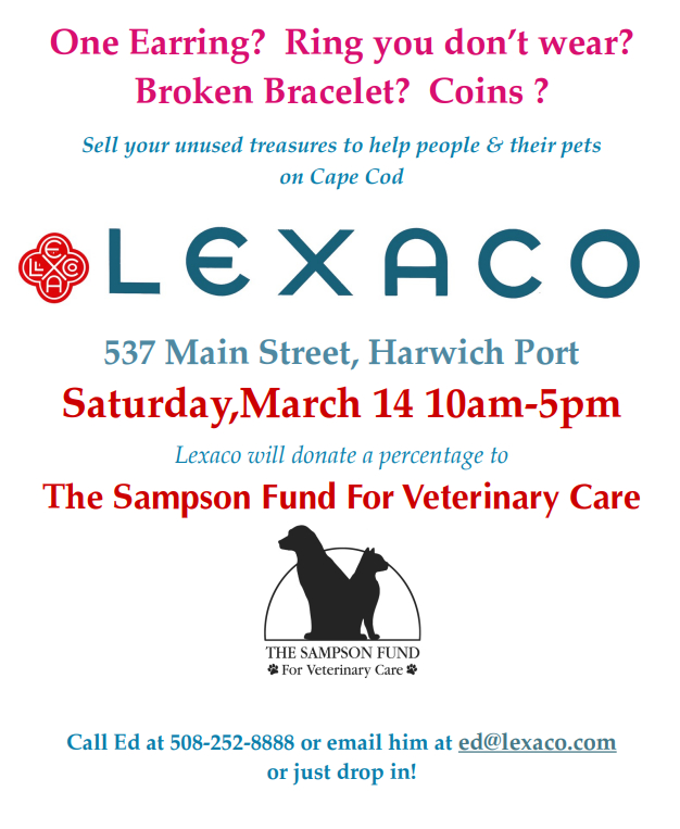 Sell your unused treasures to help people & their pets on Cape Cod